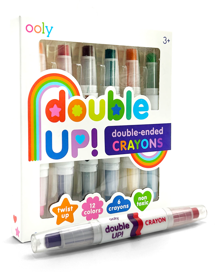 Quarter angle of OOLY Double Up! Double-Ended Crayons