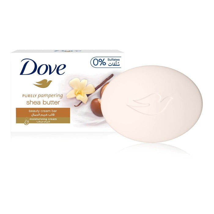 Dove Shea Butter Beauty Bar 16 Units / 3.75 oz / 106 g  Enjoy the gentle cleansers and ¼ cup of moisturizing cream along with the creamy aroma of shea butter and vanilla-390346 Hannah's Variety Store