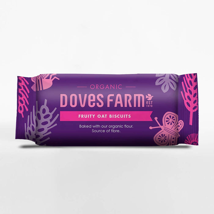 Doves Farm Organic Fruity Oat Biscuits 200g Baked with currants.Tasty oat biscuits with juicy currants. Fabulously fruity oat biscuits that are sure to please-5011766999915 Hannah's Variety Store