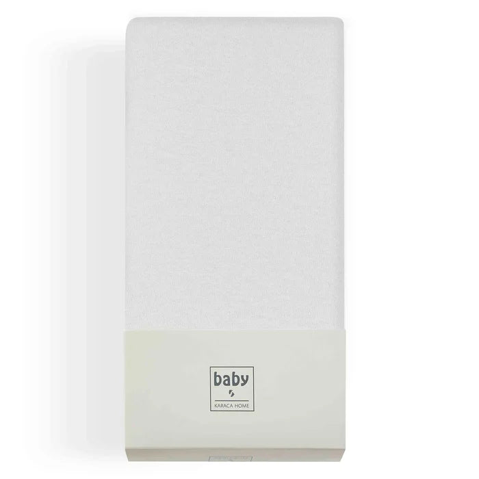 Drap-housse Karaca Home Jersey White 70x140 cm + 20 cm Oeko-Tex Certifié