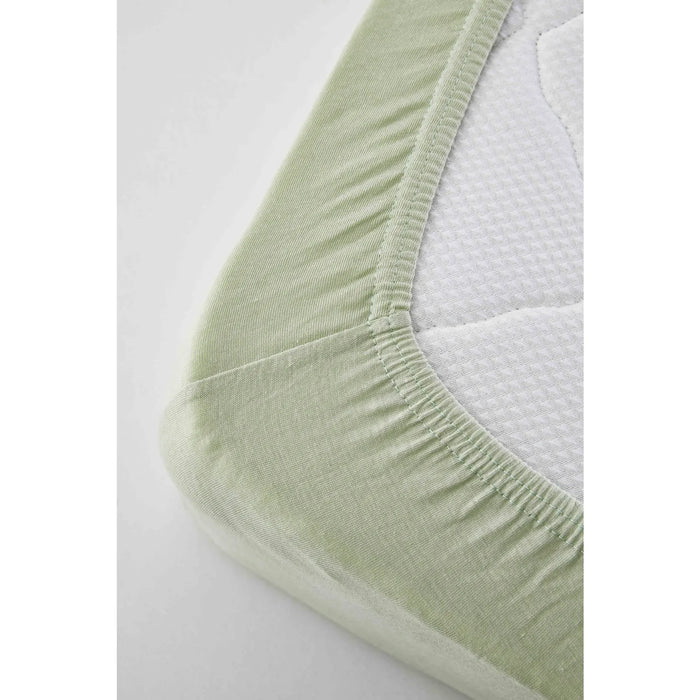 Draps-housses Karaca Home Jersey, vert olive, 100 x 200 cm, certifié Oeko-Tex