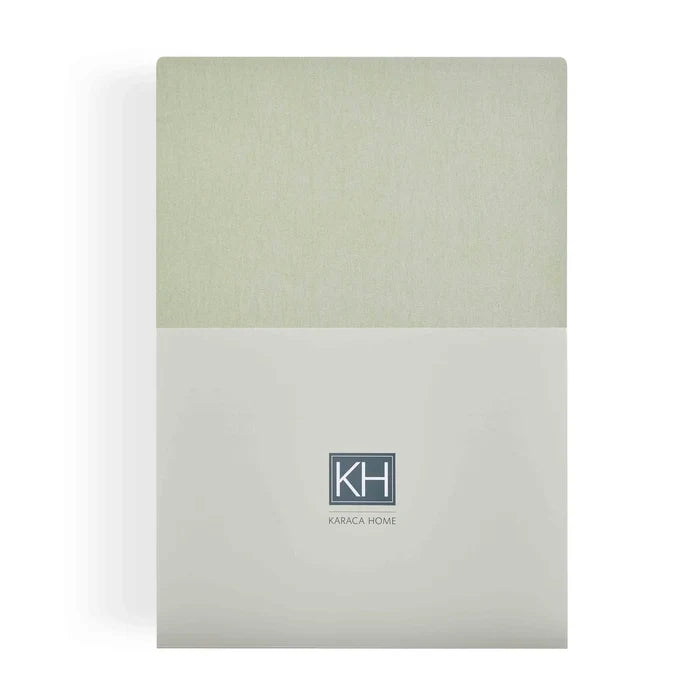 Draps-housses Karaca Home Jersey, vert olive, 100 x 200 cm, certifié Oeko-Tex
