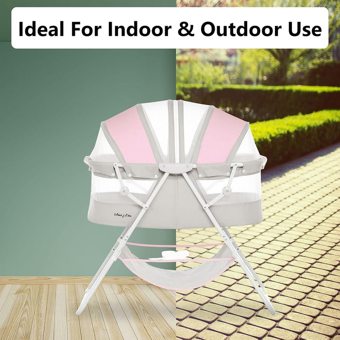 Dream On Me Karley Baby Bassinet GreyPink