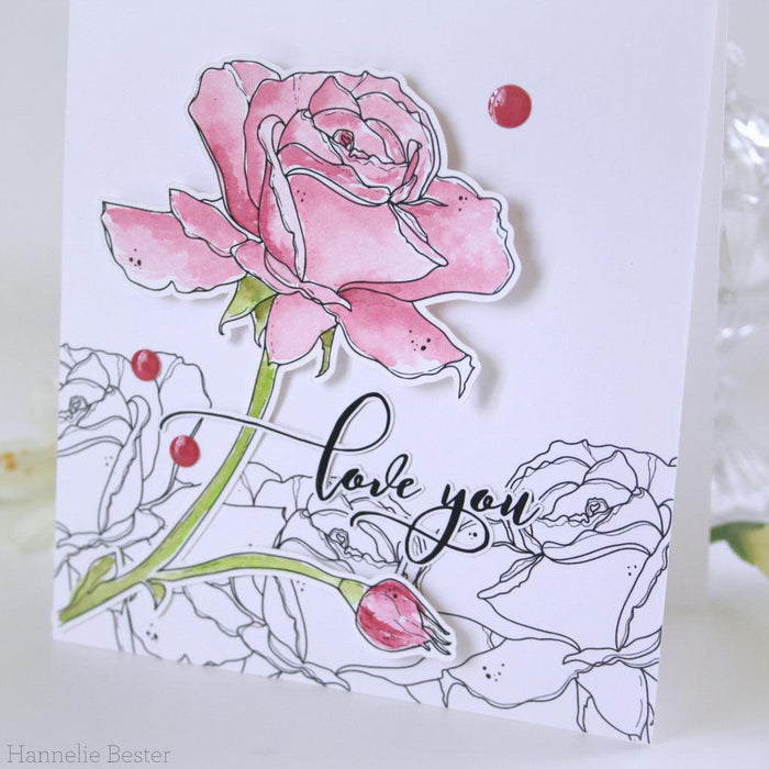 Dreamy Rose Digital Stamp - Alex Syberia Designs