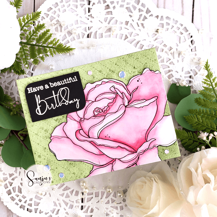 Dreamy Rose Digital Stamp - Alex Syberia Designs