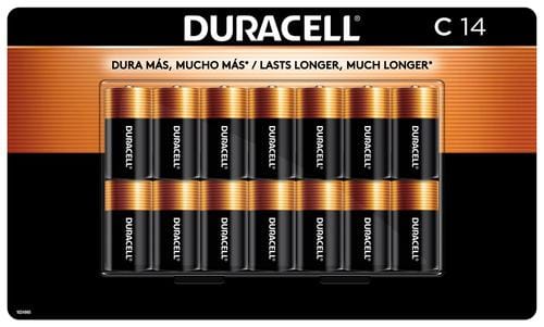 Duracell C Batteries 14 Units  Get reliable, long-lasting power from Duracell batteries. These 14 Type C 14 batteries are designed to provide the power you need for all your home devices-451758 Hannah's Variety Store