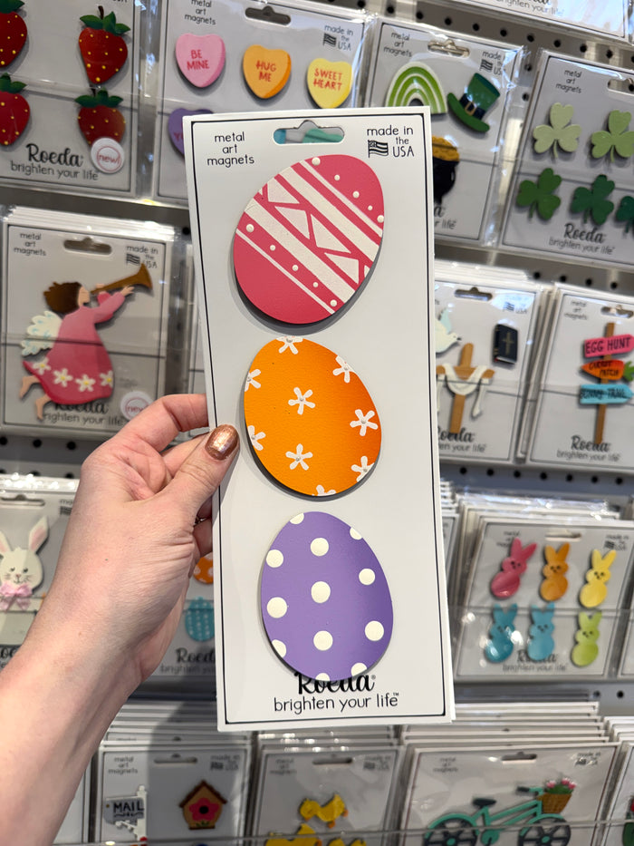 Easter Egg Mini Art Pop Magnets, S/3 (Warm)