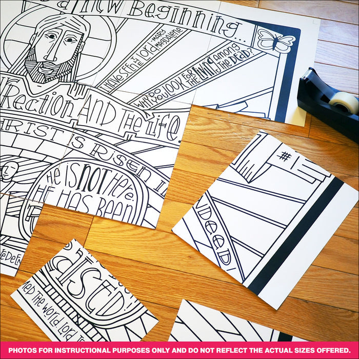 Easter Resurrection Coloring Page & Poster