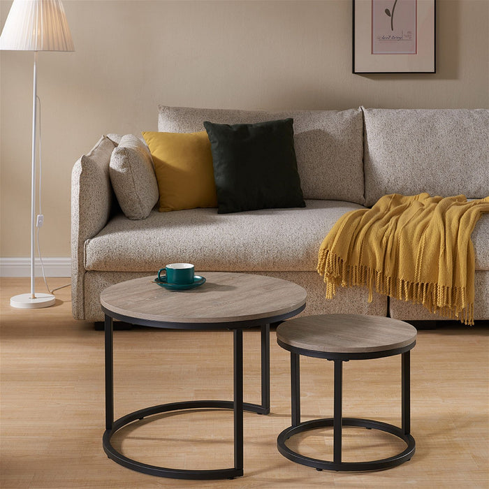 ECHO 600 Nested Coffee Table Set Oak by Censi -Home Living Store - -