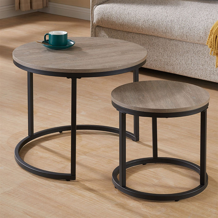 ECHO 600 Nested Coffee Table Set Oak by Censi -Home Living Store - -