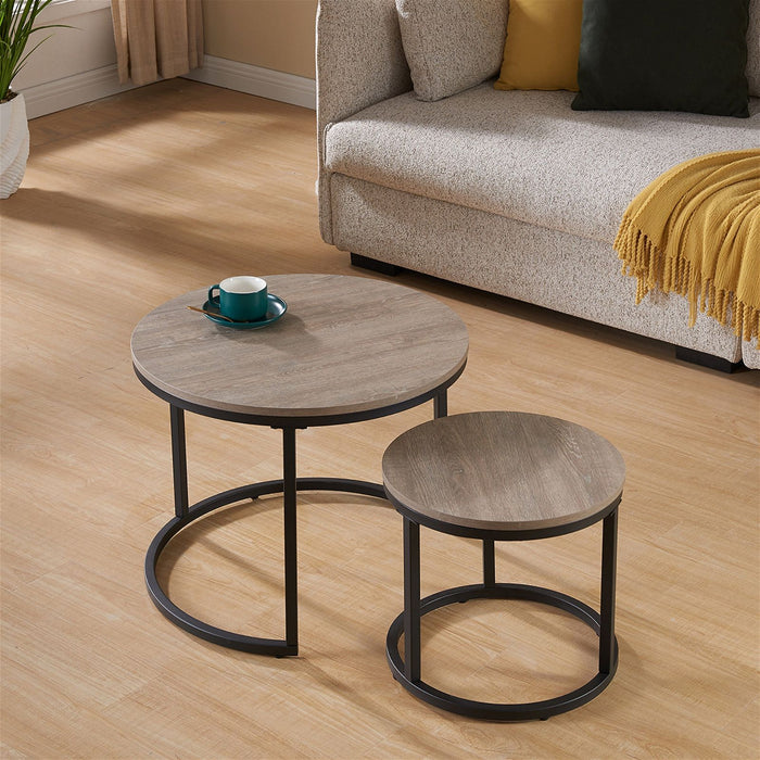 ECHO 600 Nested Coffee Table Set Oak by Censi -Home Living Store - -
