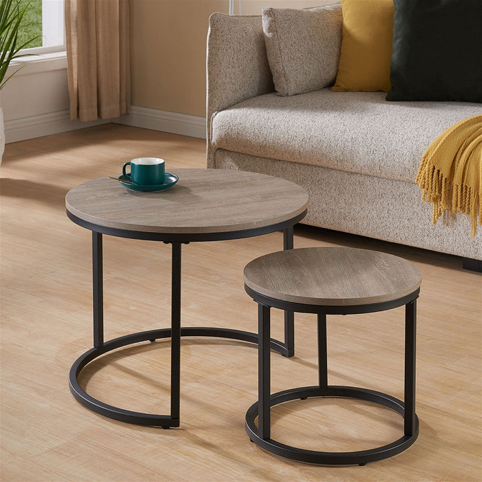 ECHO 600 Nested Coffee Table Set Oak by Censi -Home Living Store - -