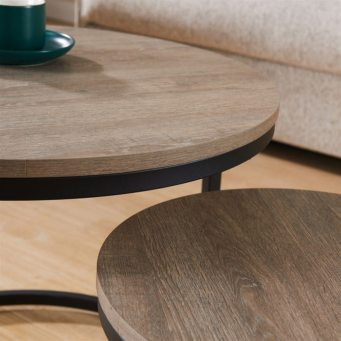 ECHO 600 Nested Coffee Table Set Oak by Censi -Home Living Store - -