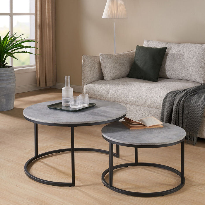 ECHO 800 Nested Coffee Table Set Cement by Censi -Home Living Store - -