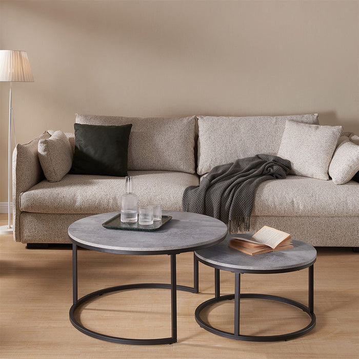 ECHO 800 Nested Coffee Table Set Cement by Censi -Home Living Store - -