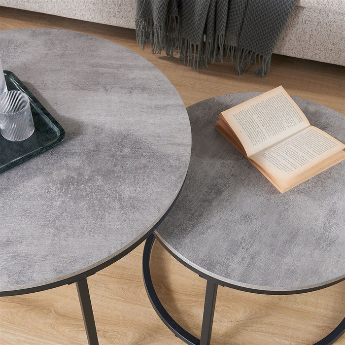 ECHO 800 Nested Coffee Table Set Cement by Censi -Home Living Store - -