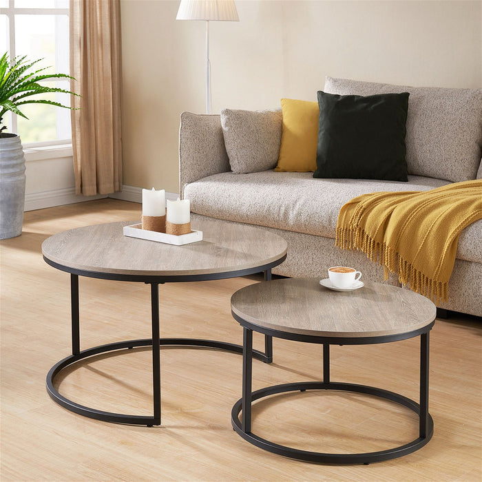ECHO 800 Nested Coffee Table Set Oak by Censi -Home Living Store - -