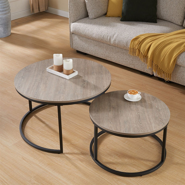 ECHO 800 Nested Coffee Table Set Oak by Censi -Home Living Store - -