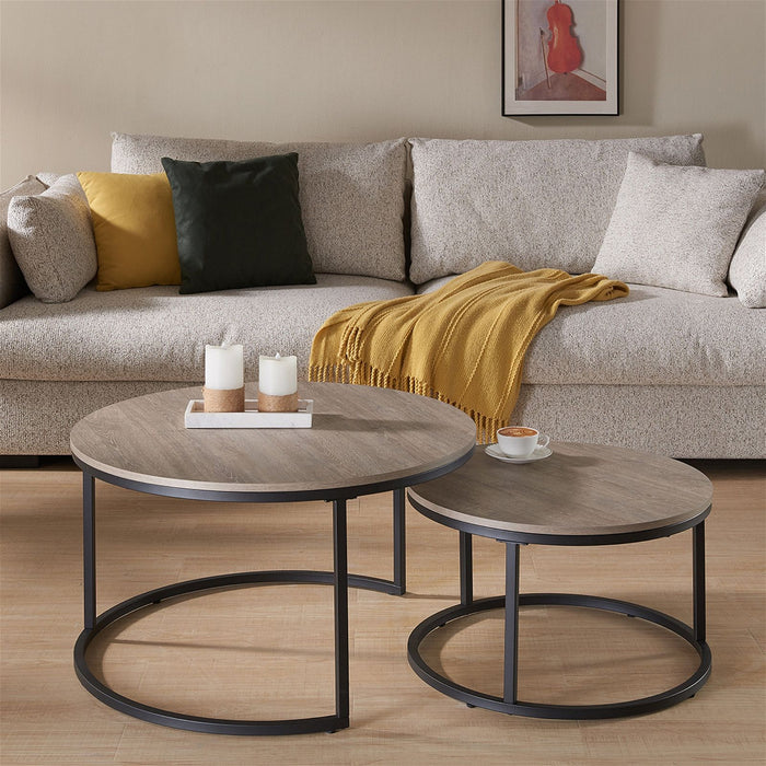 ECHO 800 Nested Coffee Table Set Oak by Censi -Home Living Store - -