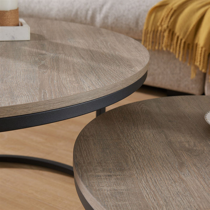 ECHO 800 Nested Coffee Table Set Oak by Censi -Home Living Store - -