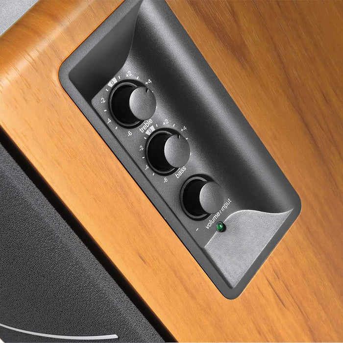 Edifier R1280DBS Active 2.0 BT Bookshelf Speakers Pair with Sub Out - Maple Maple