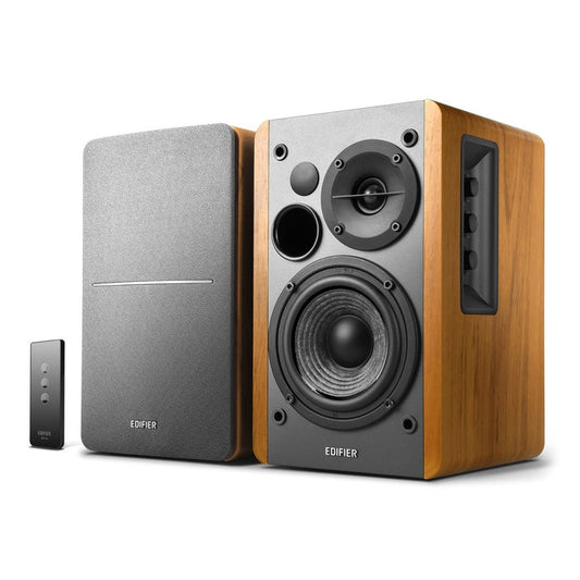 Edifier R1280T Active Bookshelf Speakers Pair - Wood Wood