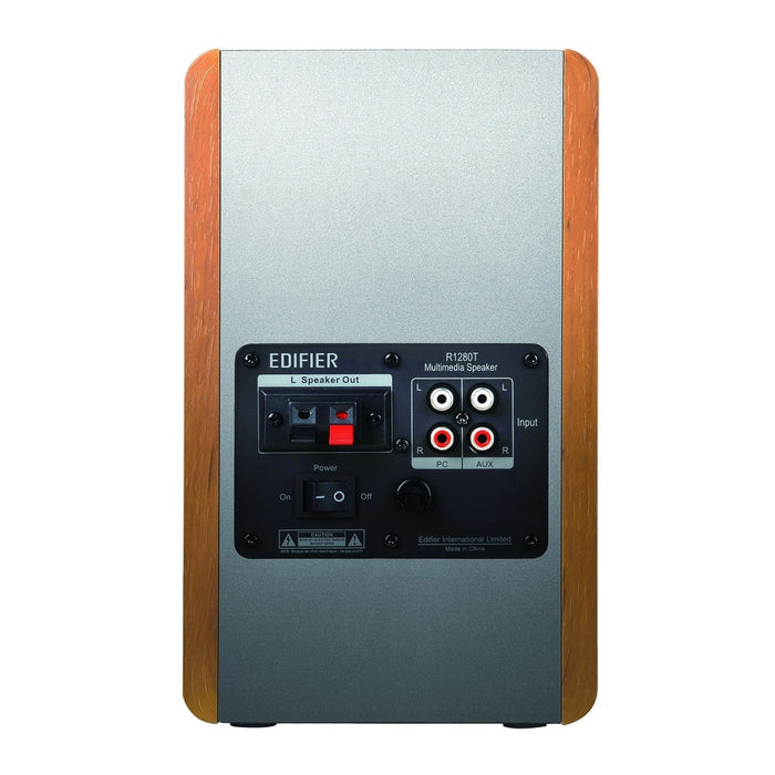 Edifier R1280T Active Bookshelf Speakers Pair - Wood Wood