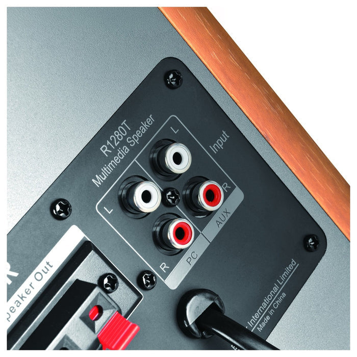 Edifier R1280T Active Bookshelf Speakers Pair - Wood Wood
