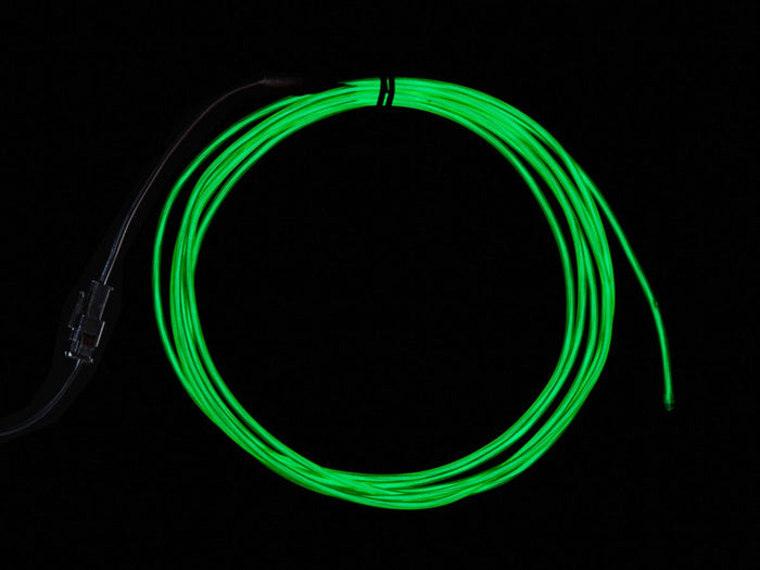 EL wire starter pack -  Green 2.5 meter (8.2 ft) [Discontinued] by The Pi Hut - The Pi Hut