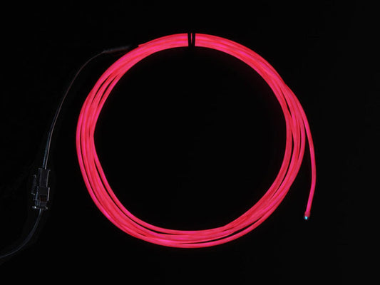 EL wire starter pack - Pink 2.5 meter (8.2 ft) [Discontinued] by The Pi Hut - The Pi Hut