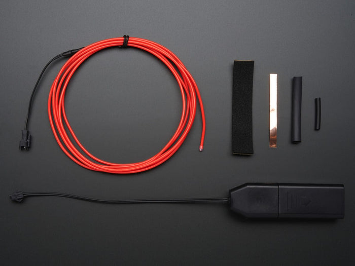 EL wire starter pack - Pink 2.5 meter (8.2 ft) [Discontinued] by The Pi Hut - The Pi Hut
