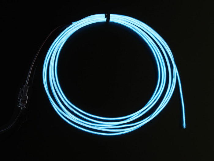 EL wire starter pack - White 2.5 meter (8.2 ft) [Discontinued] by The Pi Hut - The Pi Hut