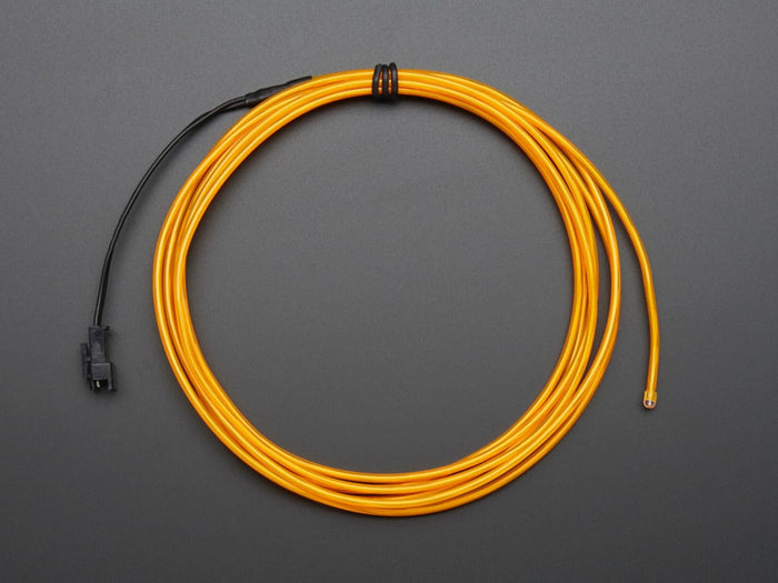 EL wire starter pack - Yellow 2.5 meter (8.2 ft) [Discontinued] by The Pi Hut - The Pi Hut