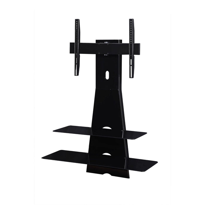 Electra Black Wall Mount TV Stand with Bracket Mount, Two Shelves, Cable Management by Tauris -Home Living Store - -