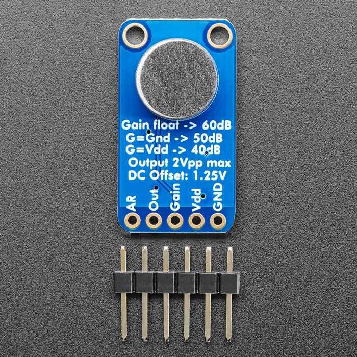 Electret Microphone Amplifier - MAX9814 with Auto Gain Control by Adafruit - The Pi Hut