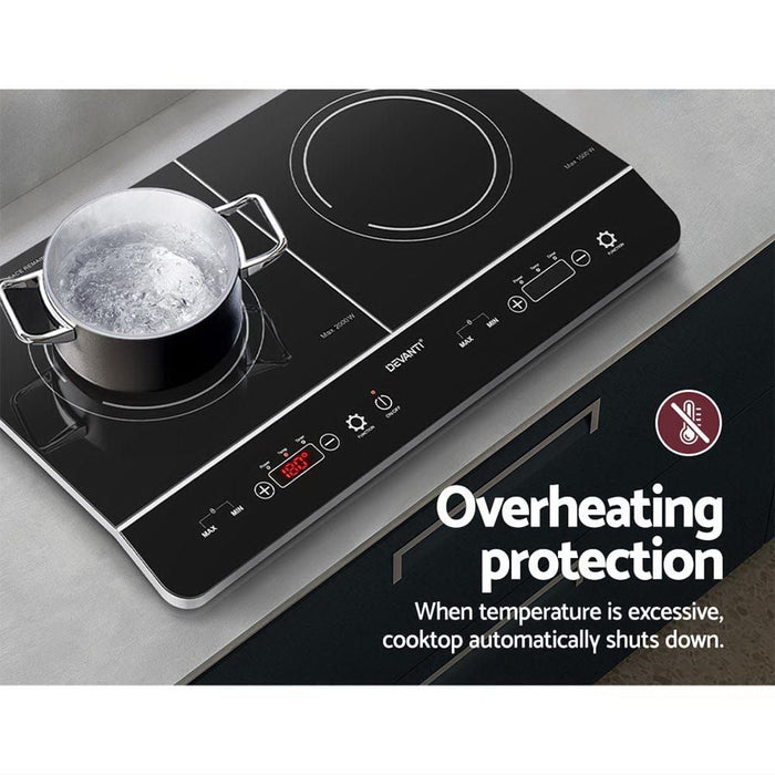 Electric Induction Cooktop 60cm Portable Kitchen Ceramic Glass Cooker -Home Living Store - -