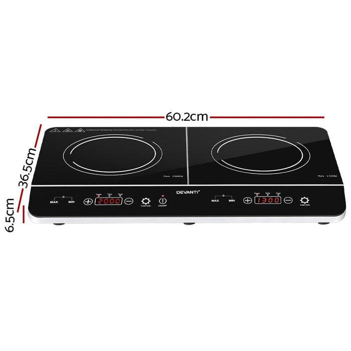 Electric Induction Cooktop 60cm Portable Kitchen Ceramic Glass Cooker -Home Living Store - -
