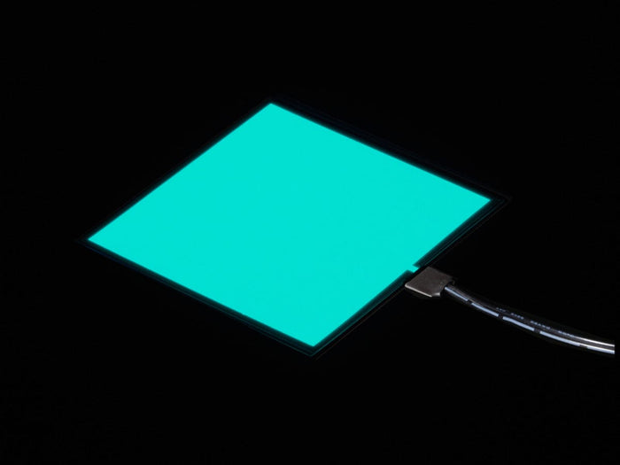 Electroluminescent (EL) Panel - 10cm x 10cm Aqua by The Pi Hut - The Pi Hut