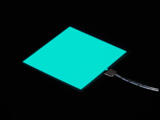 Electroluminescent (EL) Panel - 10cm x 10cm Aqua by The Pi Hut - The Pi Hut