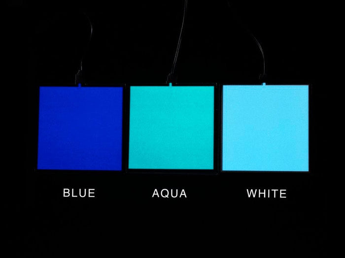 Electroluminescent (EL) Panel Starter Pack - 10cm x 10cm Aqua [Discontinued] by The Pi Hut - The Pi Hut