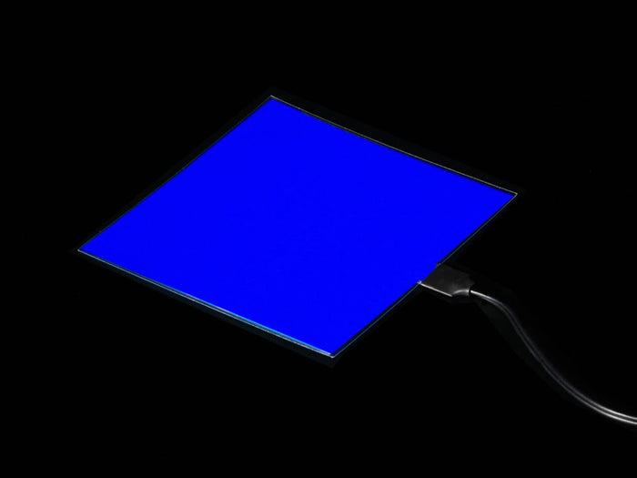 Electroluminescent (EL) Panel Starter Pack - 10cm x 10cm Blue [Discontinued] by The Pi Hut - The Pi Hut