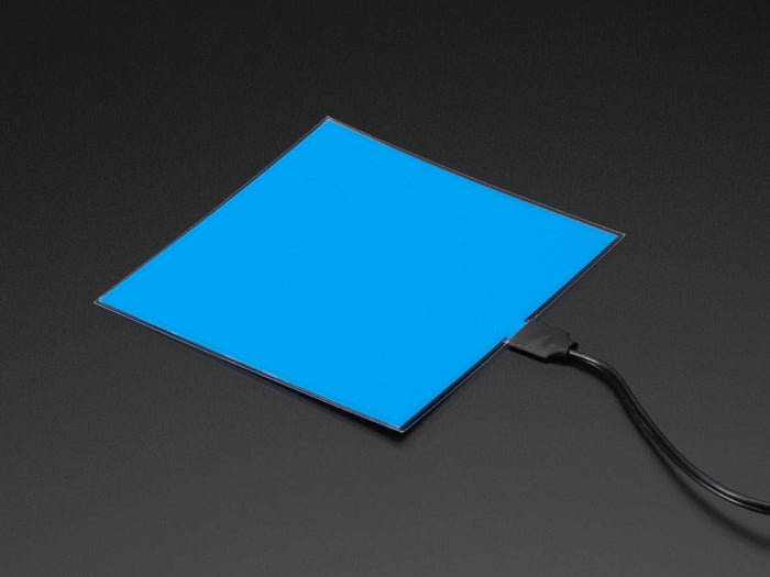 Electroluminescent (EL) Panel Starter Pack - 10cm x 10cm Blue [Discontinued] by The Pi Hut - The Pi Hut