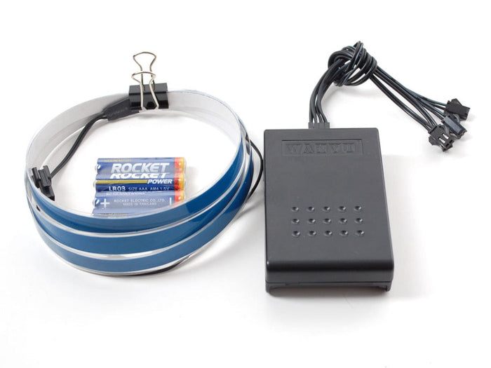 Electroluminescent (EL) Tape/Strip Starter Pack - 100cm - Blue [Discontinued] by The Pi Hut - The Pi Hut