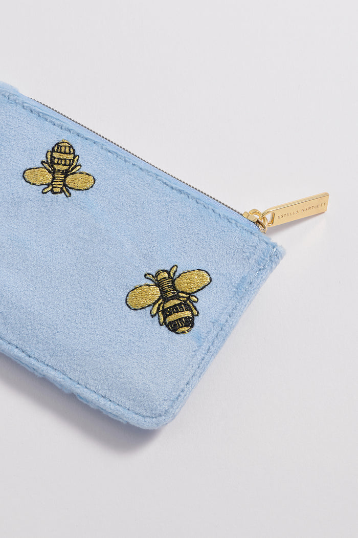 Embroidered Bees Card Purse
