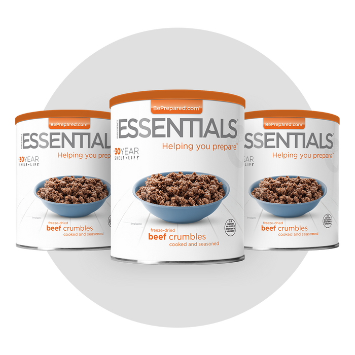 3 Pack of Freeze-Dried Beef Crumbles