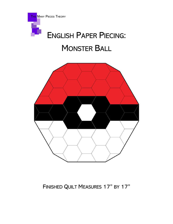 English Paper Piecing: Monster Ball Full Kit (Pattern included)