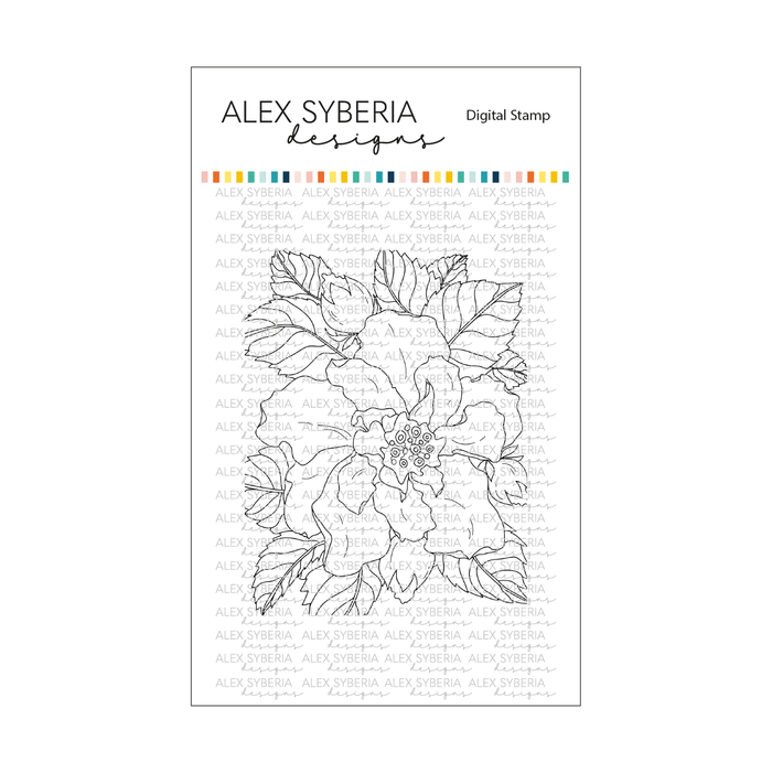 Enna's Ruffles Hibiscus Digital Stamp