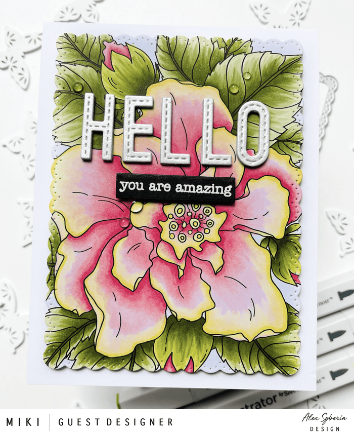 Enna's Ruffles Hibiscus Digital Stamp - Alex Syberia Designs