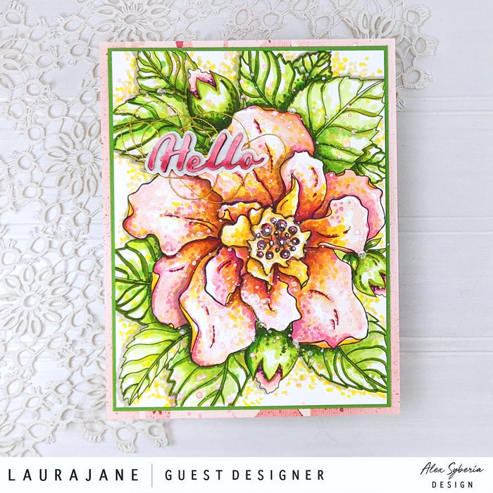 Enna's Ruffles Hibiscus Digital Stamp - Alex Syberia Designs