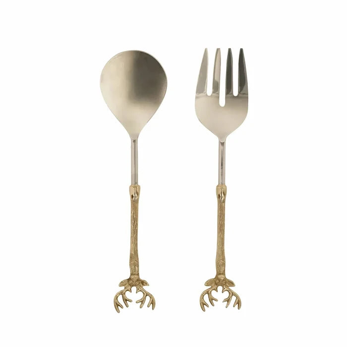 Ensemble de cuillères et fourchettes de service Karaca Roe, or